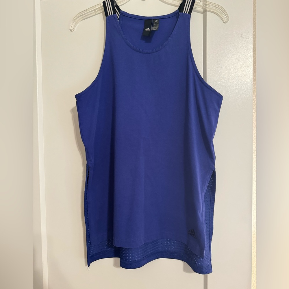 Adidas Blue Mesh Tank Top